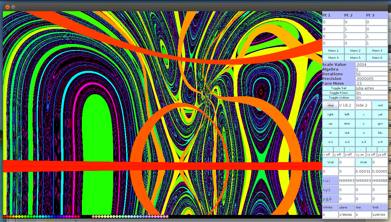 Mandelbrot on 3 axes
