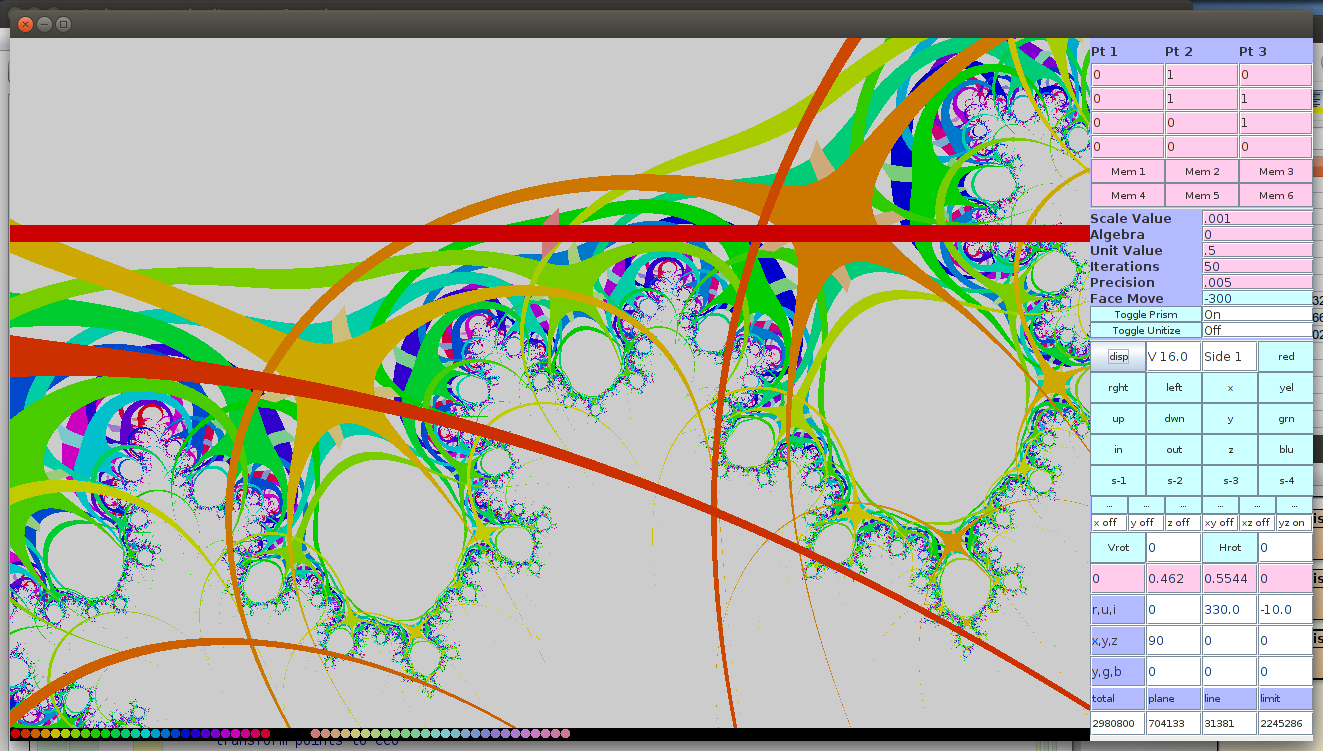 Mandelbrot on 3 axes